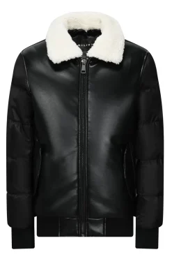 Veste matelassée avec un col à revers moumouté