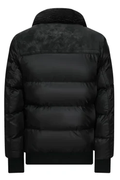 Veste matelassée avec un col à revers moumouté