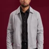 Veste mi- saisons zippé col chemise
