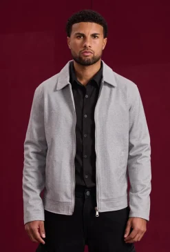 Veste mi- saisons zippé col chemise