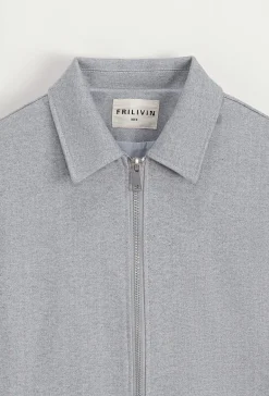 Veste mi- saisons zippé col chemise