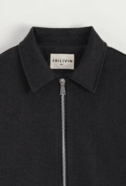 Veste mi- saisons zippé col chemise