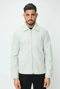 Veste mi-saison zippé col chemise