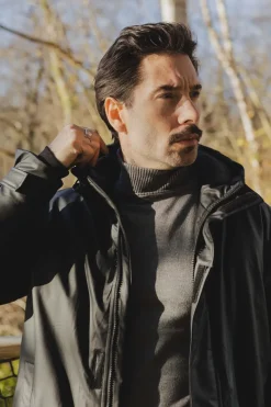 Veste parka milongue à capuche