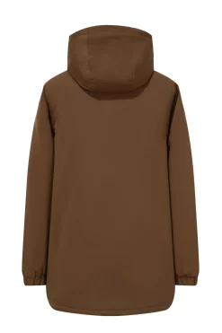 Veste parka milongue à capuche moumoutée