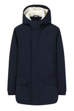 Veste parka milongue à capuche moumoutée