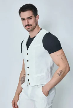 Veste sans manche col en v