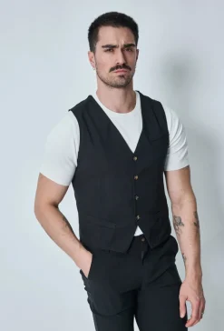 Veste sans manche col en v