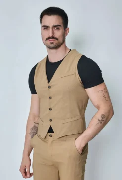 Veste sans manche col en v