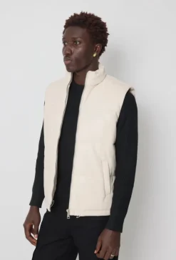 Veste sans manche en similli matelassé