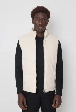 Veste sans manche en similli matelassé
