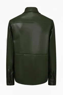 Veste similicuir à empiècement