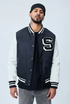 Veste teddy à broderie style americain
