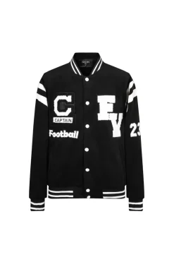 Veste teddy à broderie style americain