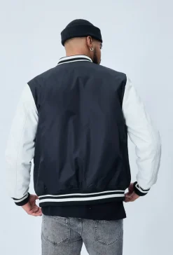 Veste teddy à broderie style americain