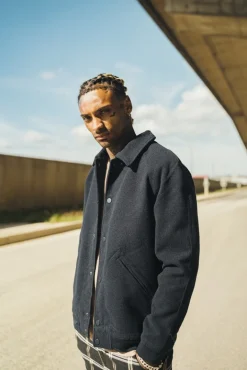 Veste teddy maille à col chemise