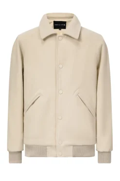 Veste teddy maille à col chemise