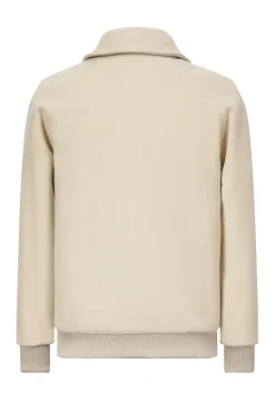 Veste teddy maille à col chemise