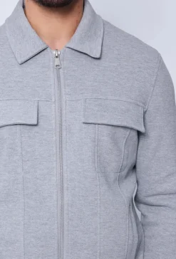 Veste uni a zip deux poche latéral