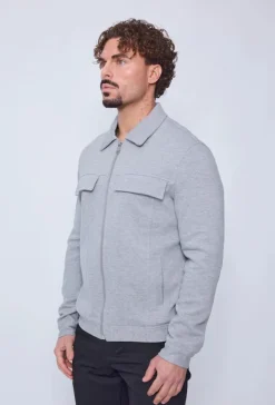 Veste uni a zip deux poche latéral