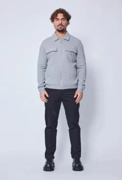 Veste uni a zip deux poche latéral