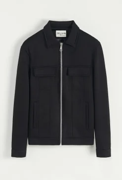 Veste uni a zip deux poche latéral