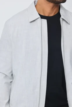 Veste unie sans capuche zippée