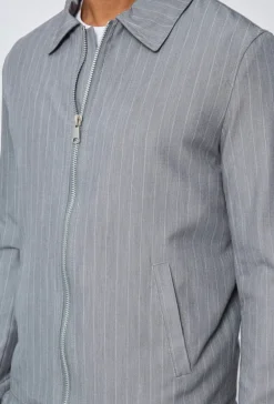 Veste zippée à rayures