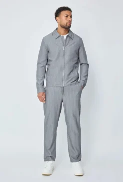 Veste zippée à rayures