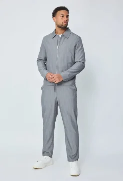 Veste zippée à rayures