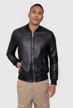 Veste zippée simili cuir