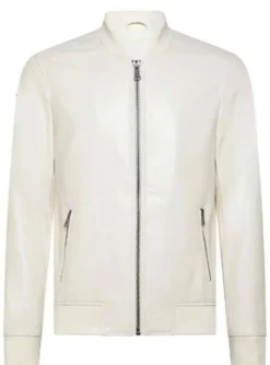 Veste zippée simili cuir