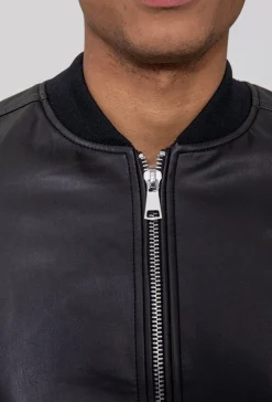 Veste zippée simili cuir